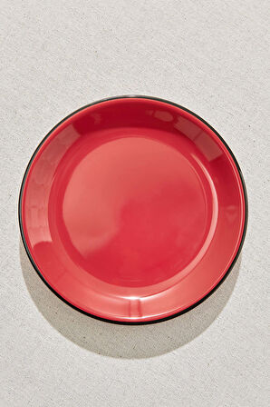 Electrum Seramik Pasta Tabağı Kırmızı