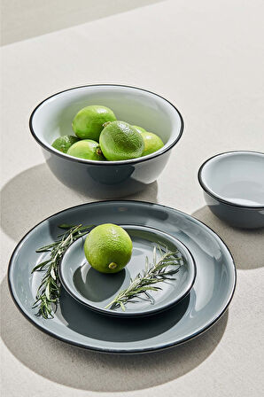 Electrum Seramik Yemek Tabağı Gri