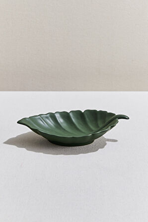 Leaf 1 Seramik Dekoratif Tabak M