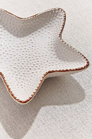 Starfish Seramik Tabak L Krem