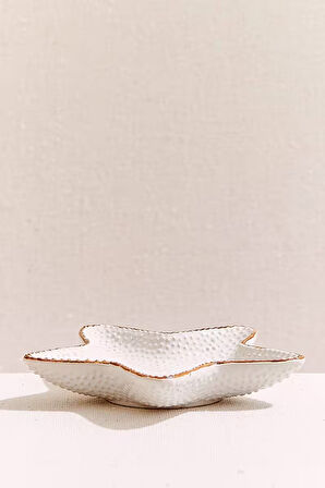 Starfish Seramik Tabak L Krem