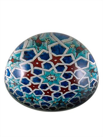 Kütahya Kağıt Ağırlığı Kırmızı Mavi