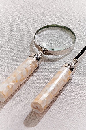 Atlas Büyüteç Zarf Acacagı Seti Sedef