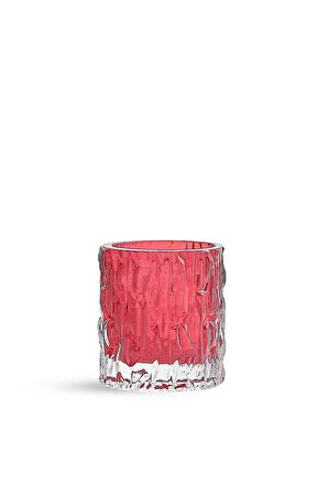 Kabuk Tealight Mumluk 7 cm Kırmızı