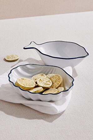 Electrum Seramik Tabak Shell Beyaz