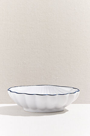 Electrum Seramik Tabak Shell Beyaz