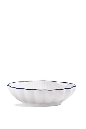 Electrum Seramik Tabak Shell Beyaz