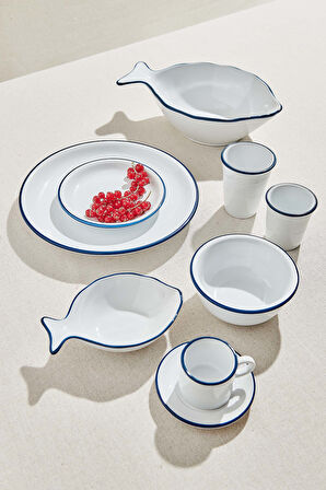 Electrum Seramik Kase Balık S Beyaz