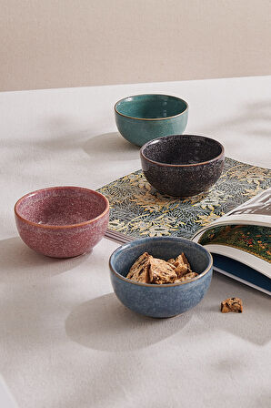 Colorful Seramik Kase Seti 4’lü