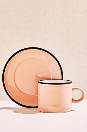 Electrum Seramik Espresso Fincanı Somon