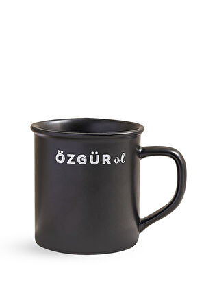 Özgür Ol  Seramik Kupa 370 CC Siyah