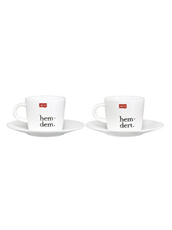 Hemdem Hemdert Porselen Fincan Seti 2'li