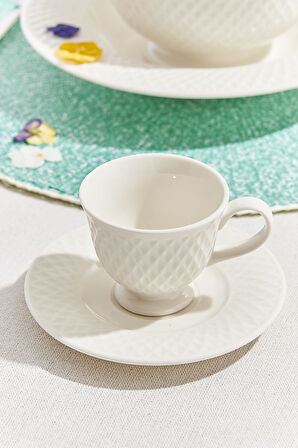 Eclat Porselen Espresso Fincanı Krem