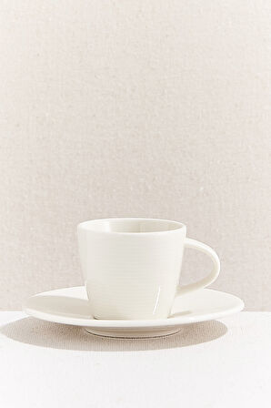 New York Porselen Espresso Fincanı Krem