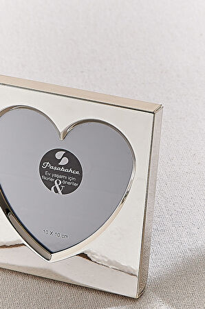 Heart Çerçeve 10x10 cm Silver