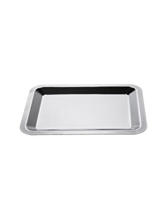 Keyif Metal Dikdörtgen Tepsi Silver