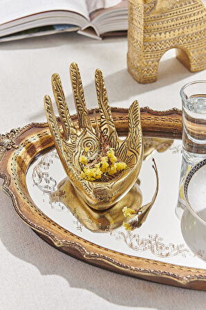 Hand Dekoratif Obje Gold