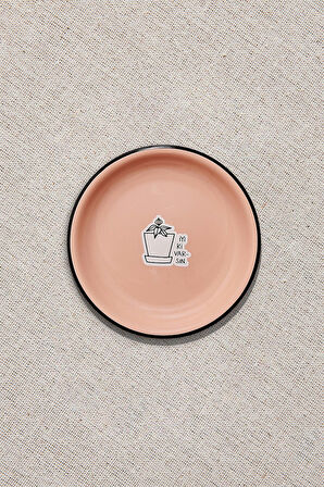 Hisli Şeyler Saksı Tabak Açık Pembe