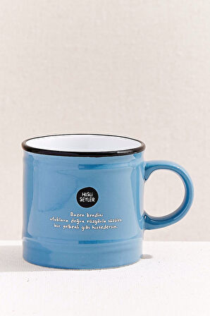 Hisli Şeyler Yelkenli Kupa Mavi