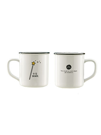 Hisli Şeyler Yıldız Kupa Beyaz