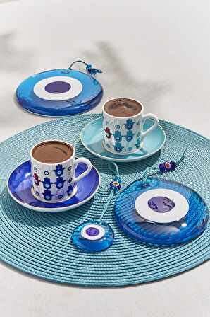 Bereket 2 Porselen Espresso Fincanı Lacivert