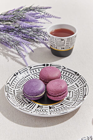 Siyah Beyaz Tribe 3 Seramik Espresso Bardağı