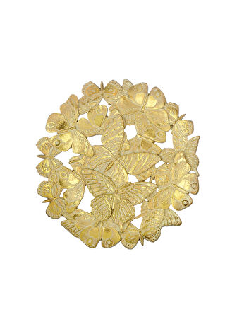 Kelebek Dekoratif Tabak Gold