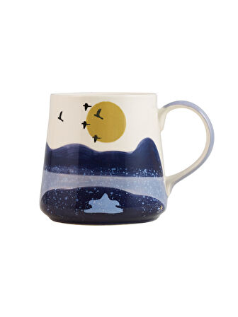 Manzara 2 Seramik Kupa Mavi