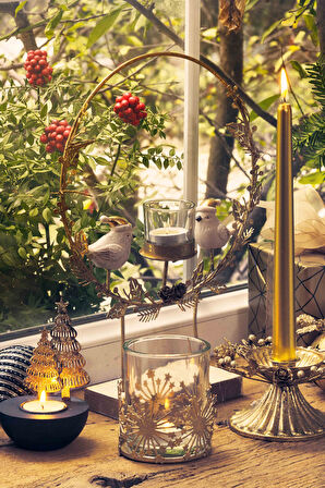 Snowy Tealight Mumluk Gold