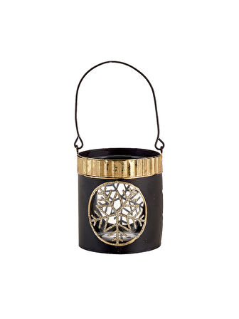 Kar Askılı Tealight Mumluk Siyah