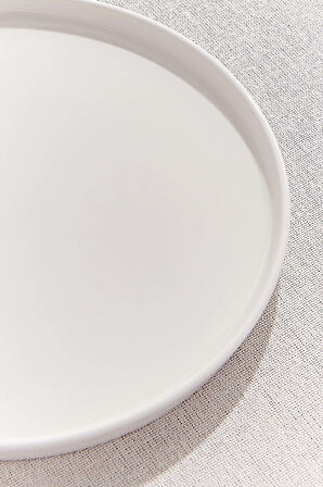 Solid Porselen Pasta Tabağı Beyaz
