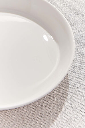 Solid Beyaz Porselen Çukur Tabak