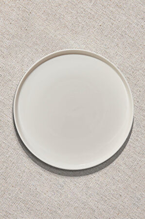 Solid Porselen Yemek Tabağı Beyaz