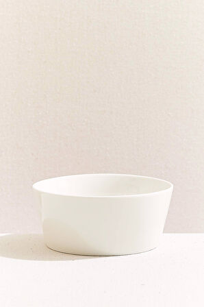 Solid Porselen Salata Kase Beyaz 14 cm