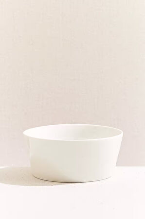 Solid Porselen Salata Kase Beyaz 14 cm
