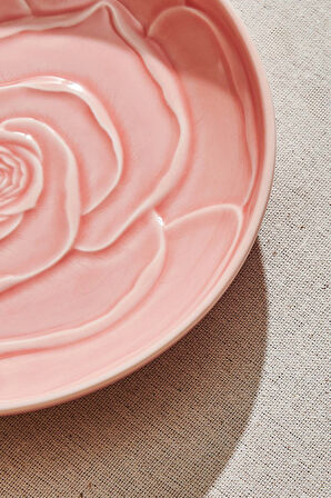 Rose Seramik Pasta Tabağı Pembe
