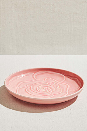 Rose Seramik Çukur Tabak Pembe