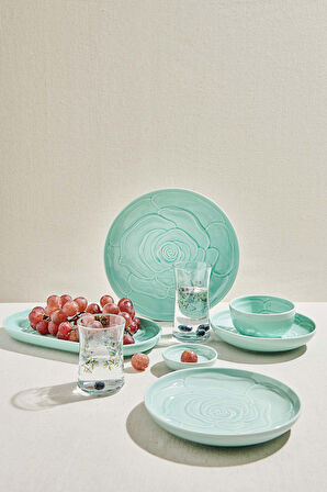 Rose Seramik Salata Kase Yeşil