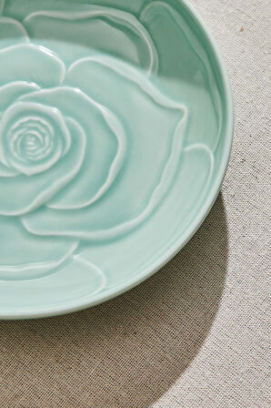 Rose Seramik Pasta Tabağı Yeşil