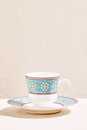 Hereke Porselen Espresso Fincanı Mavi
