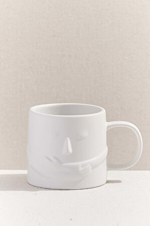 Beyaz Hug You Seramik Kupa