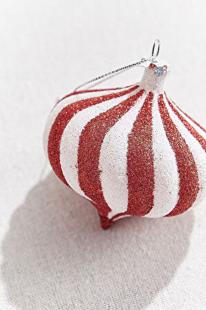 Candy Stripe Ağaç Süsü Kırmızı Beyaz