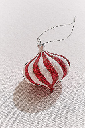 Candy Stripe Ağaç Süsü Kırmızı Beyaz
