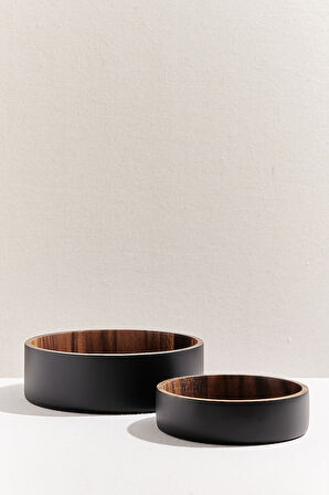 Ahşap Urban Yuvarlak Servis Kasesi M