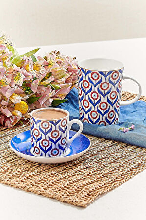 Nazar Çiçeği Porselen Espresso Fincanı