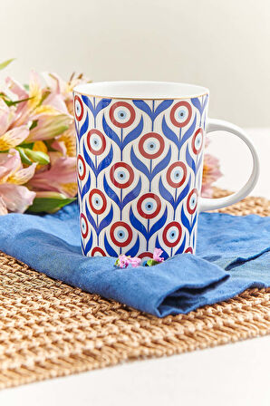 Nazar Çiçeği Porselen Kupa