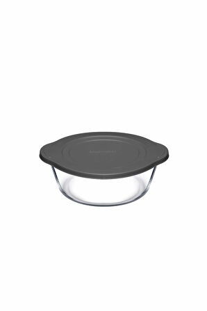 Plastik Gri Kapaklı Saklama Kabı 840 cc