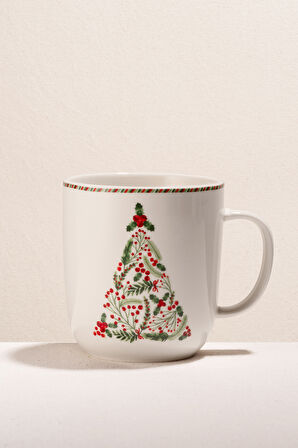 Yeni Yıl Ağacı Porselen Kupa