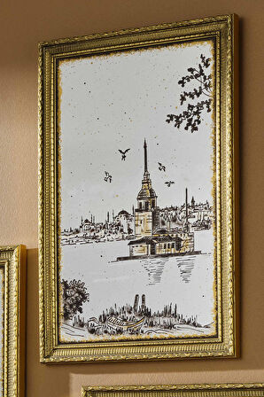 Kız Kulesi Eglomise Ayna