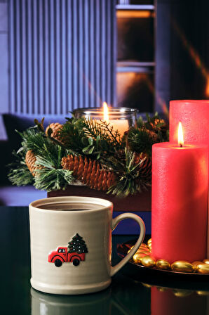 New Year Car Seramik Kupa